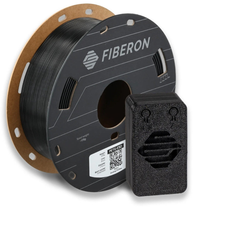 Polymaker - Fiberon PETG-ESD Noir (Black) - 1,75 mm - 500g
