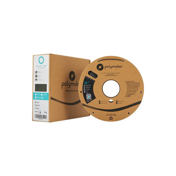 Polymaker - PolyLite ABS - Noir (Black) - 1.75 mm - 1 kg