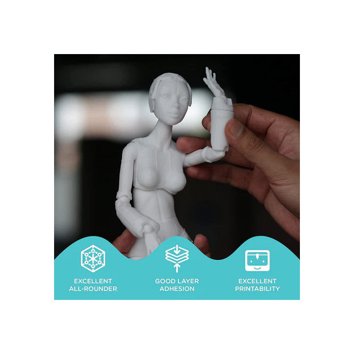 Polymaker - PolyLite PETG - Blanc (White) - 1,75 mm - 1 kg