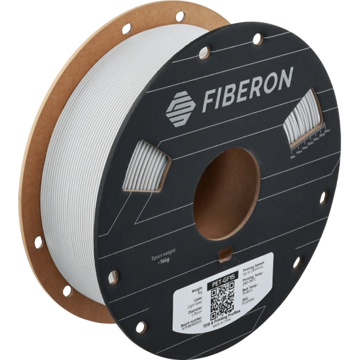 Polymaker - Fiberon PET-GF15 Gris Clair (Light Grey) - 1,75 mm - 1 kg