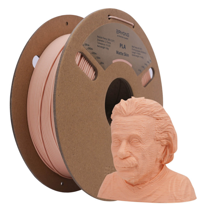 Filament PLA Mat 1.75mm ±0.03mm 1kg — Skin / Rouge Cire / Vert Armée