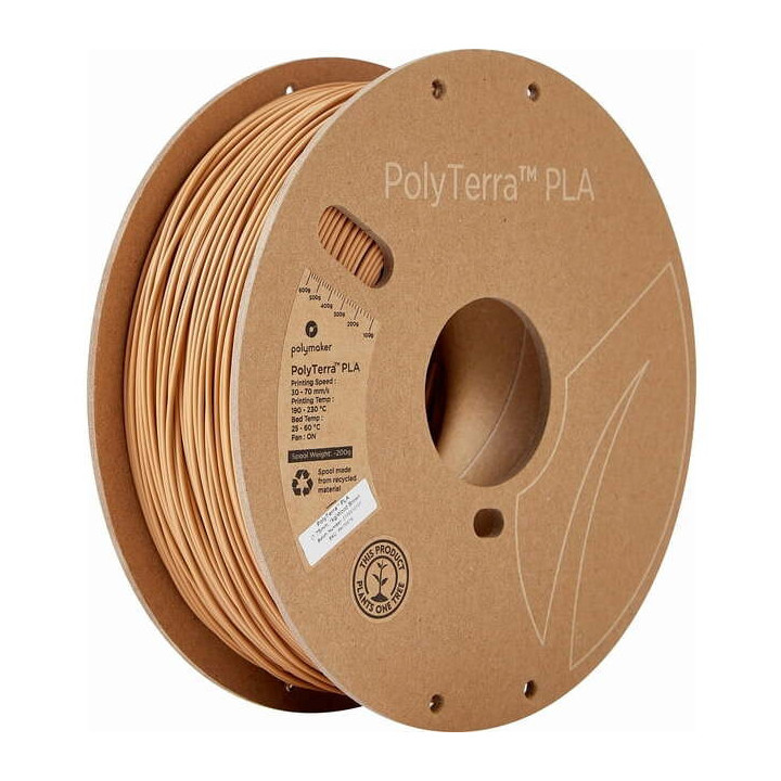 Polymaker - PolyTerra  PLA - Marron Bois (Wood Brown) - 1.75 mm - 1 kg