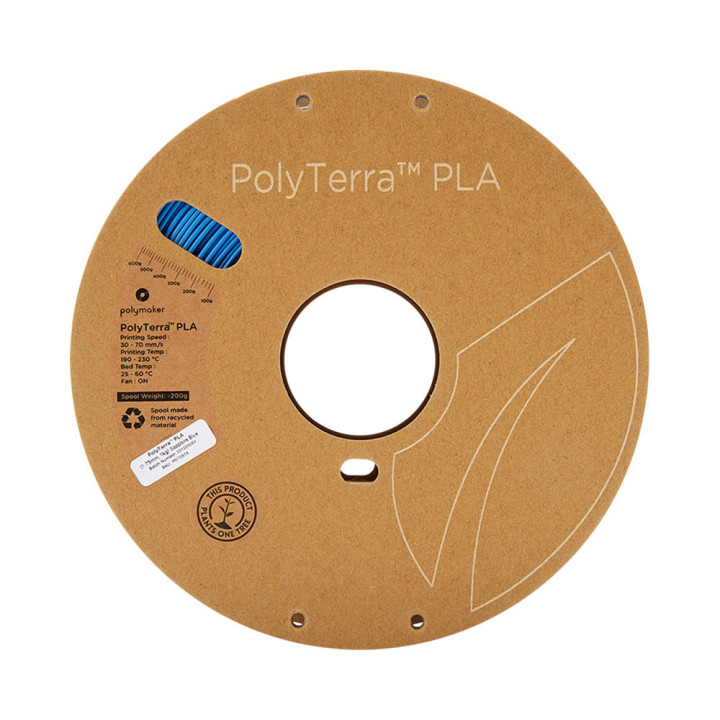 Polymaker - PolyTerra PLA - Bleu Saphir (Sapphire Blue) - 1.75 mm - 1 kg