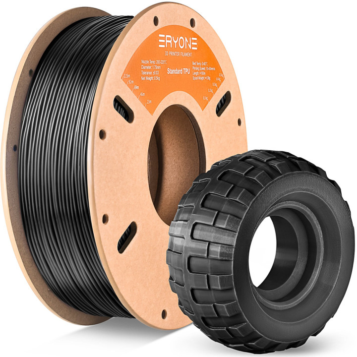 Filament TPU Flexible ERYONE 1,75mm ±0,03mm – Bobine 0,5kg & 1kg