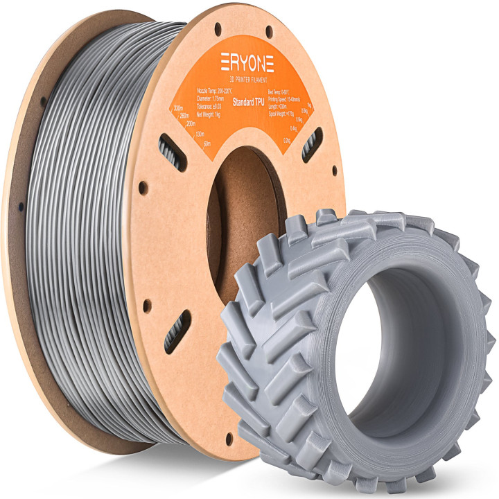 Filament TPU Flexible ERYONE 1,75mm ±0,03mm – Bobine 0,5kg & 1kg