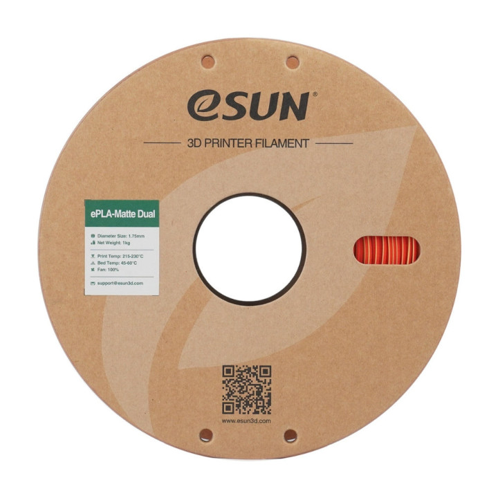 eSun - PLA Matte - Dual colors - Rouge Jaune (Red Yellow) - 1,75 mm - 1 kg