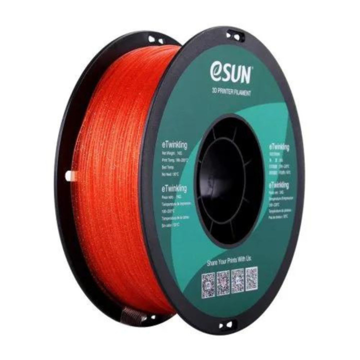 eSun - eTwinkling PLA - Orange Chaud (Warm Orange) - 1,75 mm - 1 kg