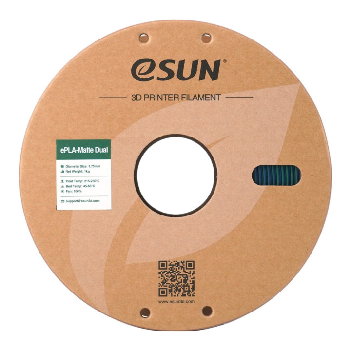 eSun - PLA Matte - Dual colors - Vert Bleu (Green Blue) - 1,75 mm - 1 kg