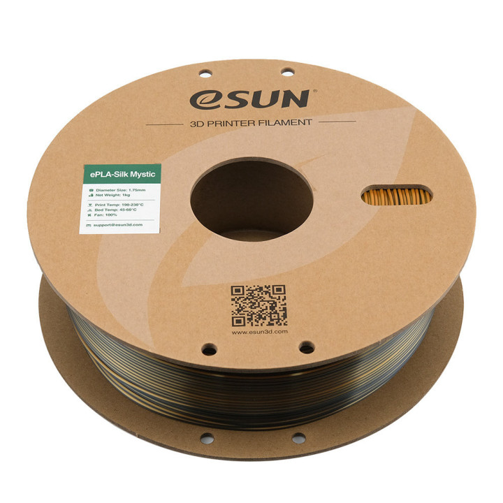 eSun - eSilk-PLA Mystic - Or/Vert/Noir (Gold Green Black) 1,75 mm - 1 kg