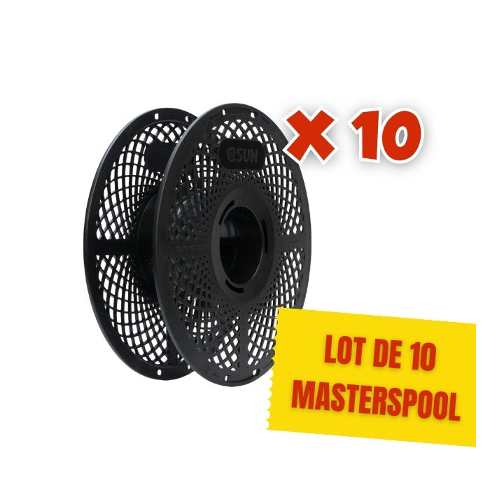 eSun - Lot de 10 eSpool+ 2.0 Noire - MasterSpool Bobine Réutilisable (Reusable Spool) ♻️ Consignées