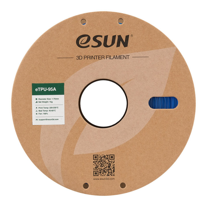 eSun - eTPU-95A - Bleu Transparent (Transp. Blue) - 1,75 mm - 1 kg