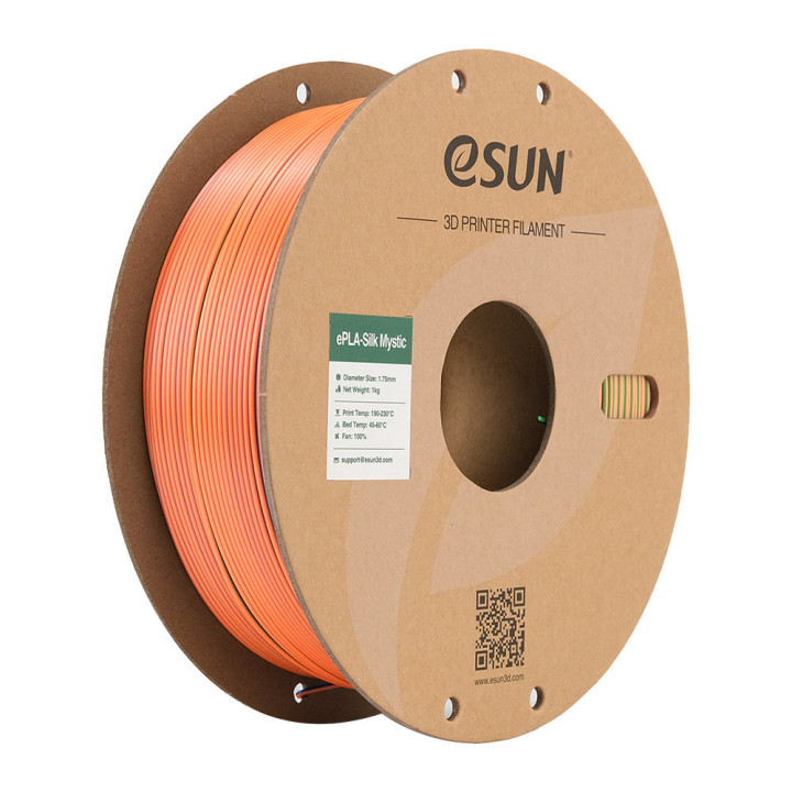 eSun - eSilk-PLA Mystic - Bleu/Orange/Vert (Blue Orange Green) 1,75 mm - 1 kg