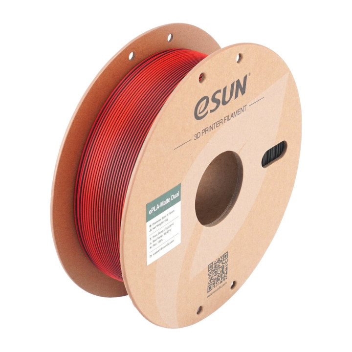 eSun - PLA Matte - Dual colors - Rouge Noir (Red Black) - 1,75 mm - 1 kg