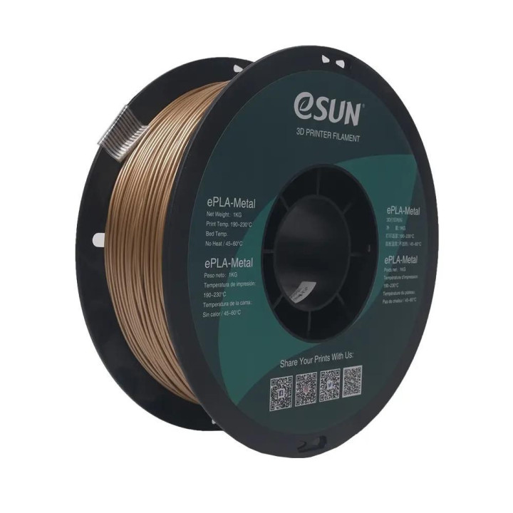 eSun - PLA Metal - Laiton Antique (Antique Brass) - 1,75 mm - 1 kg