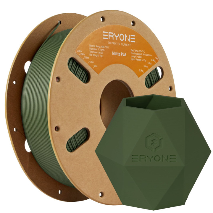 Filament PLA Mat Eryone 1,75 mm ±0,03 mm — Bobine 1 kg