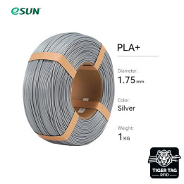 eSun - PLA+ - Argent (Silver) - 1,75 mm - 1 kg Refill avec RFID Tiger Tag
