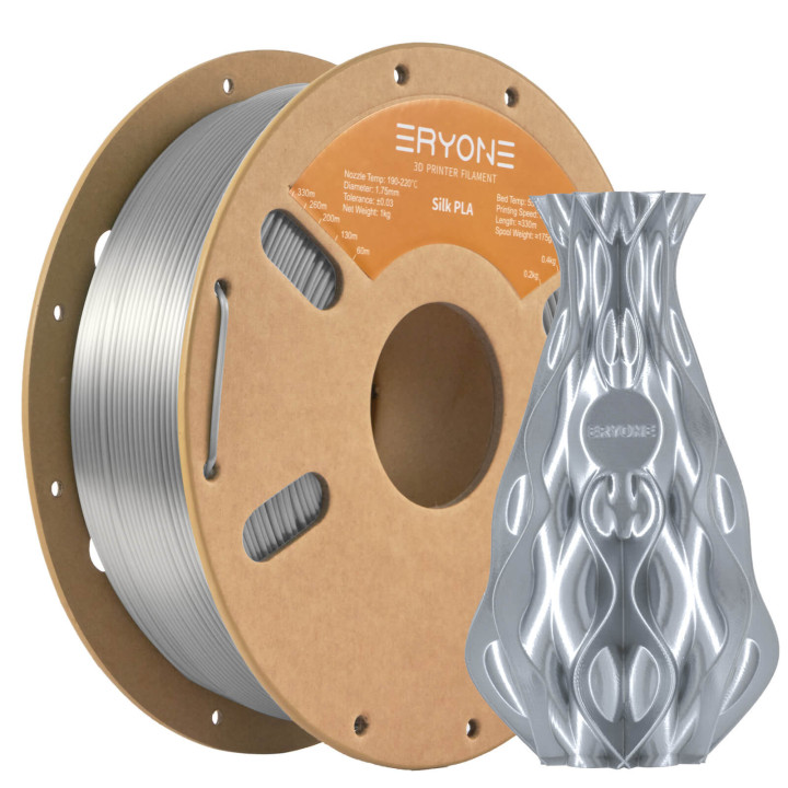 Filament PLA Soie pour imprimante 3D Eryone – 1,75 mm ±0,03 mm (1 kg)