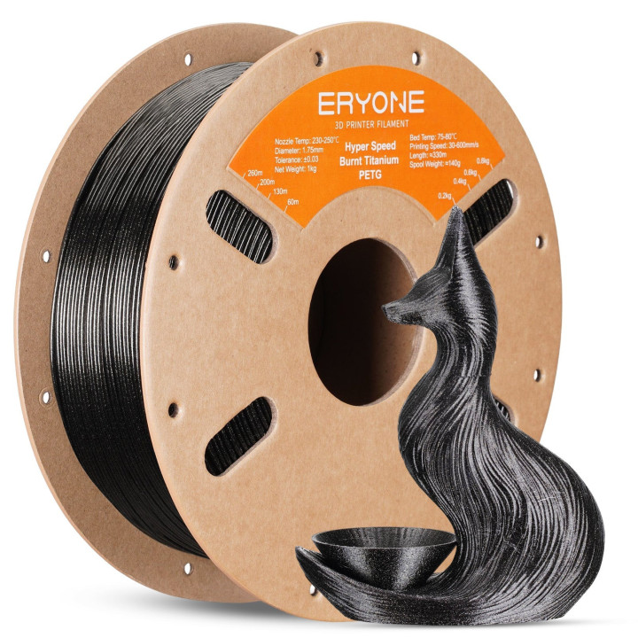 Filament PETG Haute Vitesse Titane Brûlé Eryone – 1,75mm±0,03mm (1kg)