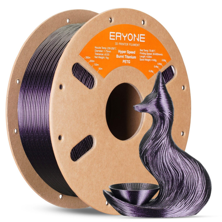 Filament PETG Haute Vitesse Titane Brûlé Eryone – 1,75mm±0,03mm (1kg)