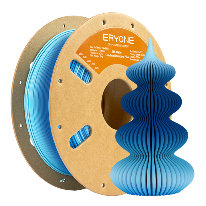 Filament PLA Bi-Couleur Mat Eryone – 1,75 mm ± 0,03 mm (1 kg)
