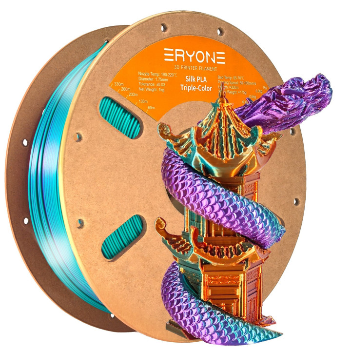 (Pré-vente) Collection PLA Nouvelles Couleurs Eryone – 1 kg (Min. 10 bobines, mixables)