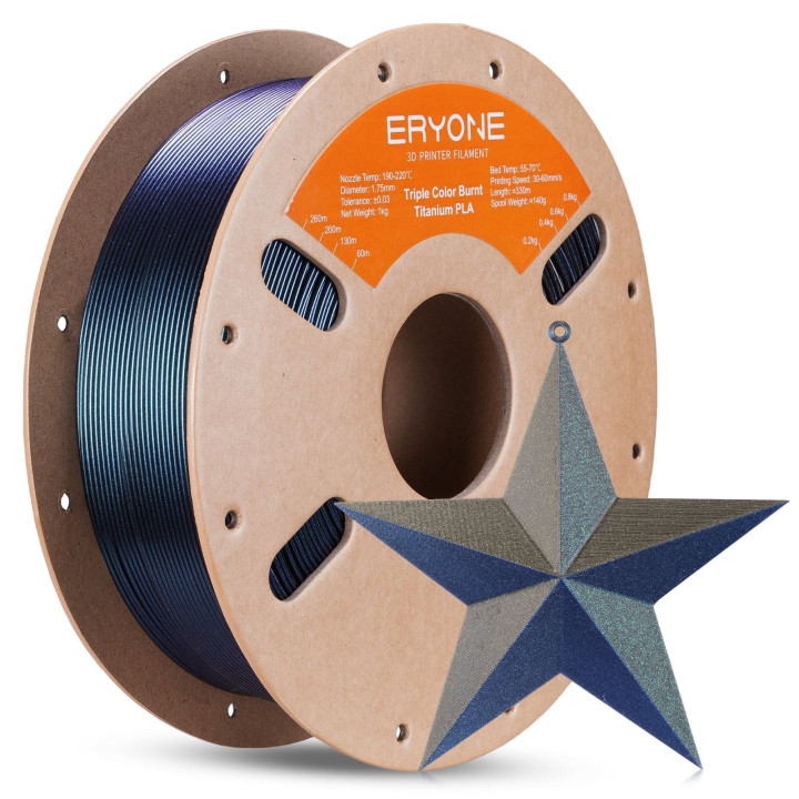 PLA Titane Brûlé Triple Couleur - 1,75mm±0,03mm (1kg)