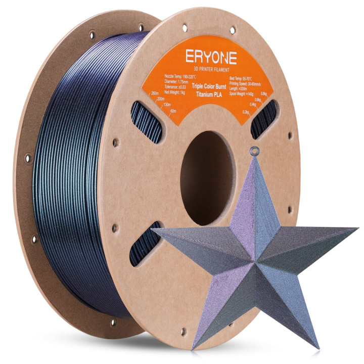 PLA Titane Brûlé Triple Couleur - 1,75mm±0,03mm (1kg)