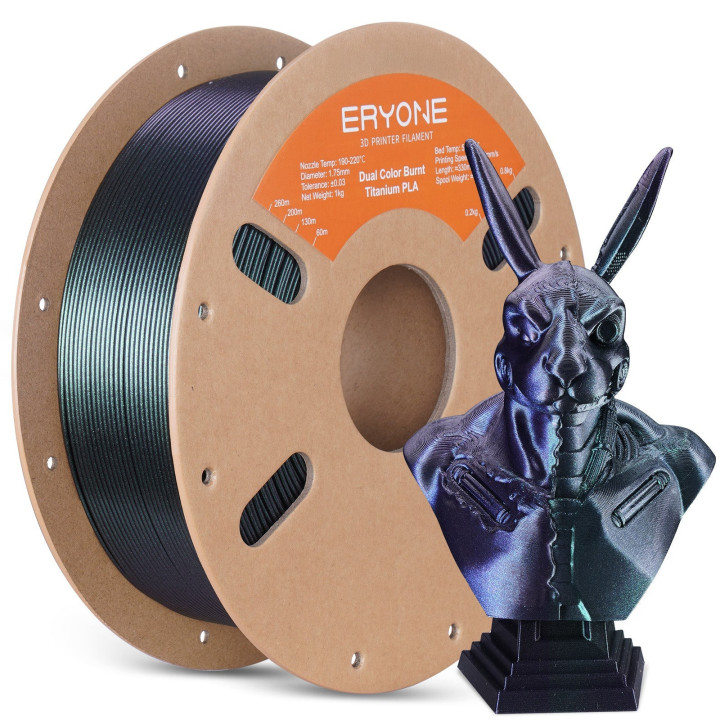 Filament PLA Dual Titane Brûlé - 1,75mm±0,03mm (1kg)