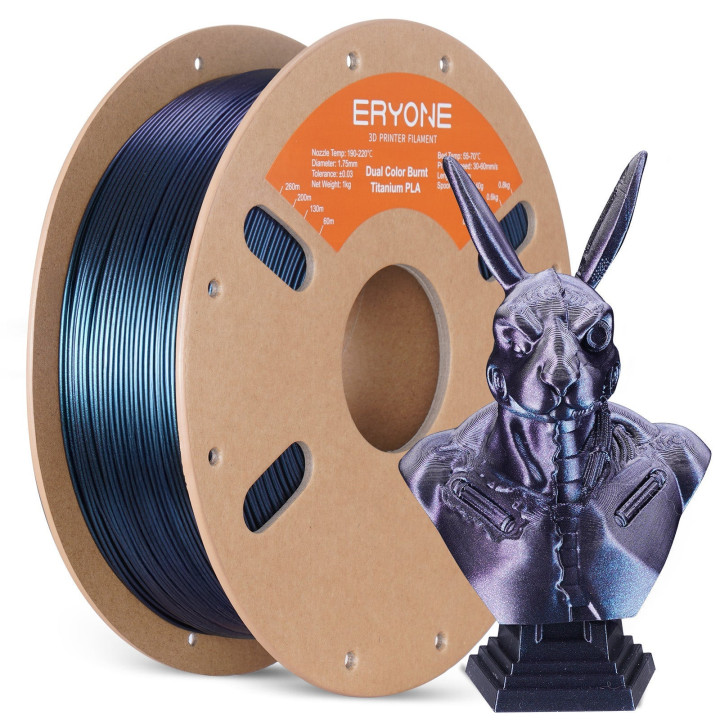 Filament PLA Dual Titane Brûlé - 1,75mm±0,03mm (1kg)