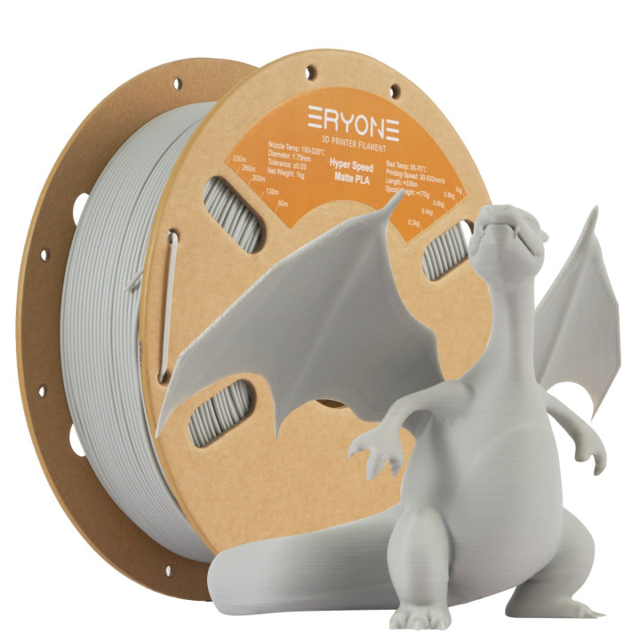 Filament PLA Mat Haute Vitesse Eryone - 1,75mm±0,03mm (1kg)