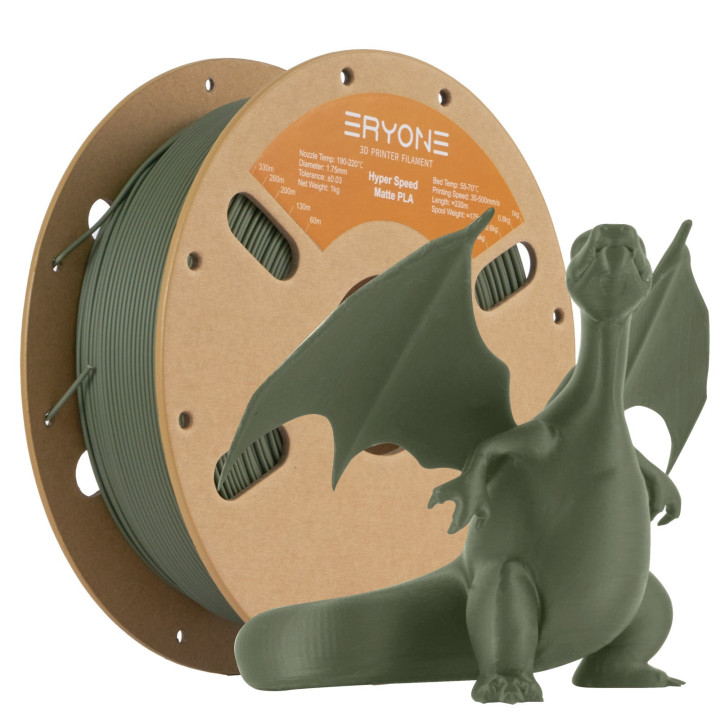 Filament PLA Mat Haute Vitesse Eryone - 1,75mm±0,03mm (1kg)