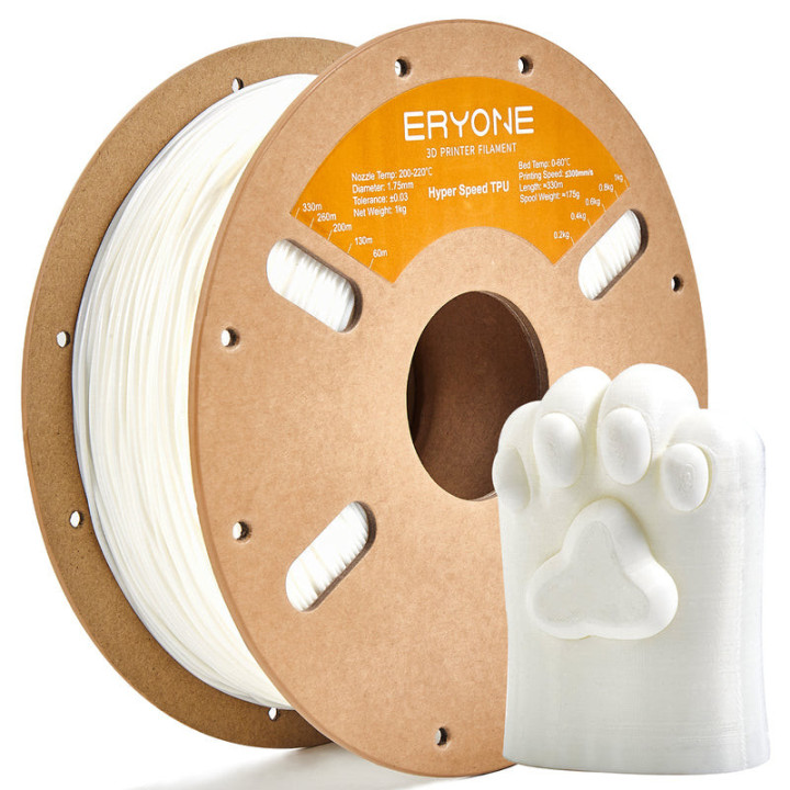 Filament TPU Haute Vitesse Eryone, 1,75 mm ± 0,03 mm (1 kg)