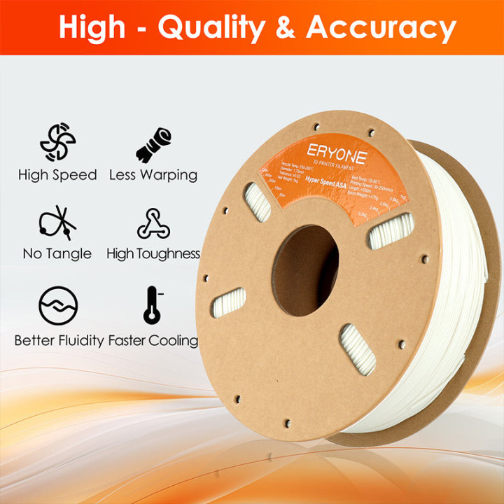 Filament ASA Haute Vitesse Eryone - 1,75mm ±0,03mm (1kg)
