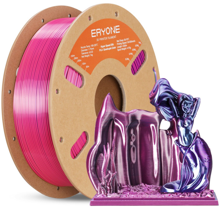 Filament PLA Silk Quadruple Haute Vitesse - 1,75mm±0,03mm (1kg)