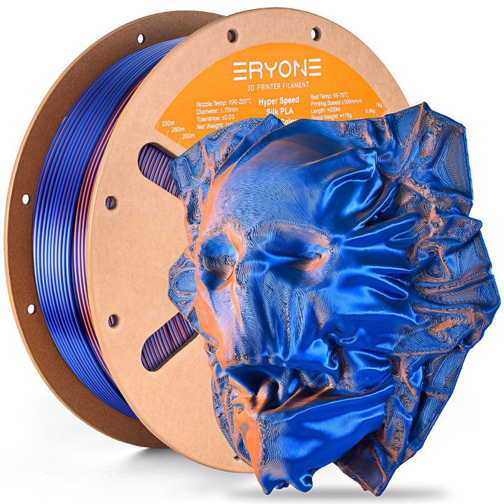 Filament PLA Haute Vitesse Bicolore Soie - 1,75mm±0,03mm (1kg)