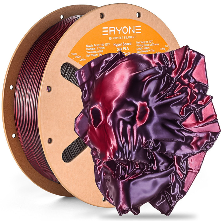 Filament PLA Haute Vitesse Bicolore Soie - 1,75mm±0,03mm (1kg)