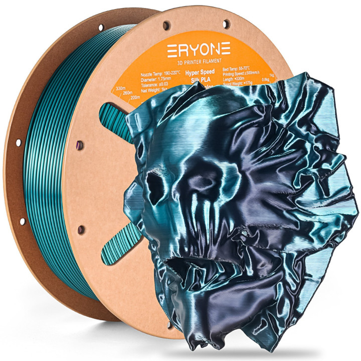 Filament PLA Haute Vitesse Bicolore Soie - 1,75mm±0,03mm (1kg)