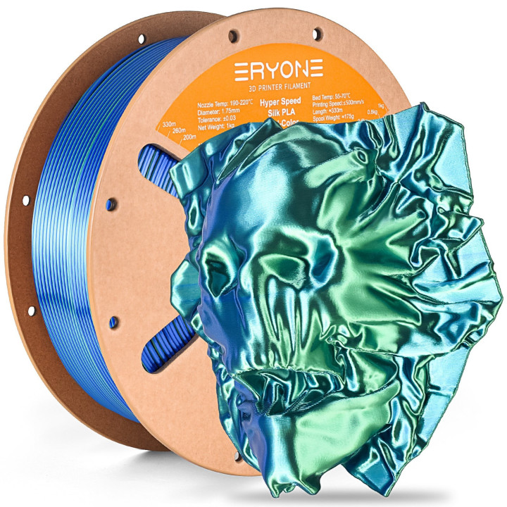Filament PLA Haute Vitesse Bicolore Soie - 1,75mm±0,03mm (1kg)