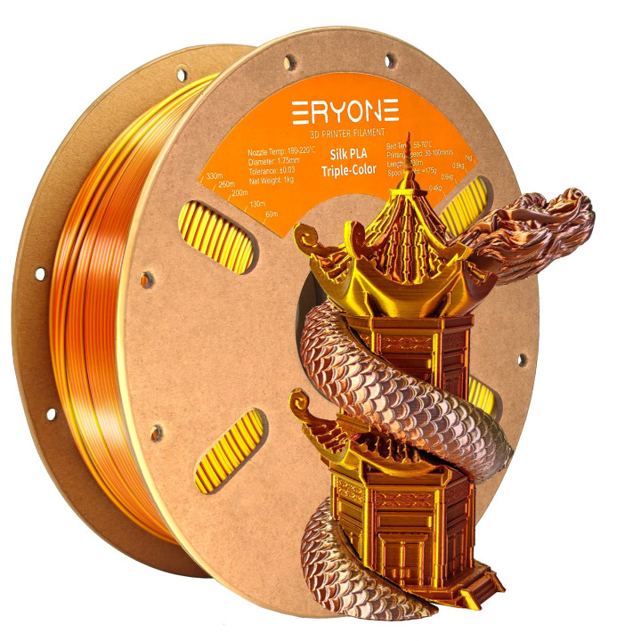 (Pré-vente) Filament PLA Toutes Couleurs - 1,75mm±0,03mm (1kg) (Min. 20 bobines, mixable)
