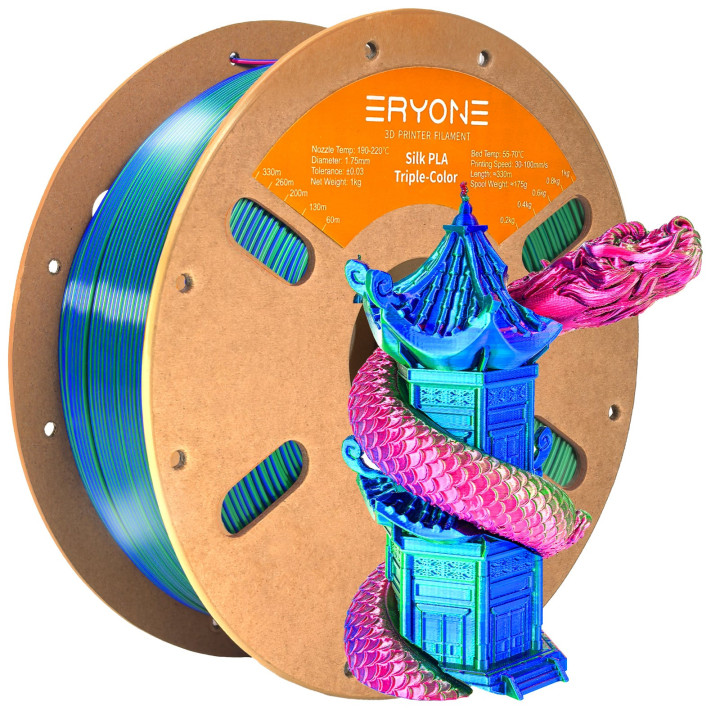 (Pré-vente) Filament PLA Toutes Couleurs - 1,75mm±0,03mm (1kg) (Min. 20 bobines, mixable)