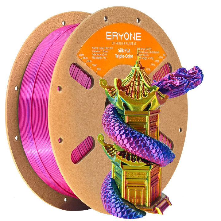 (Pré-vente) Filament PLA Toutes Couleurs - 1,75mm±0,03mm (1kg) (Min. 20 bobines, mixable)