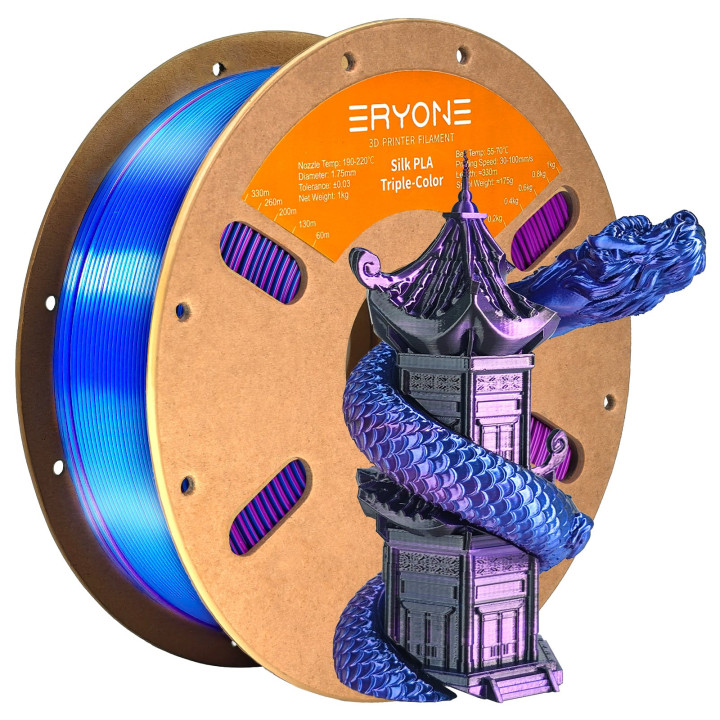 (Pré-vente) Filament PLA Toutes Couleurs - 1,75mm±0,03mm (1kg) (Min. 20 bobines, mixable)