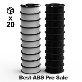 (Pré-vente) Filament ABS 1,75 mm ±0,03 mm — 1 kg (MOQ : 20 bobines, mixable)