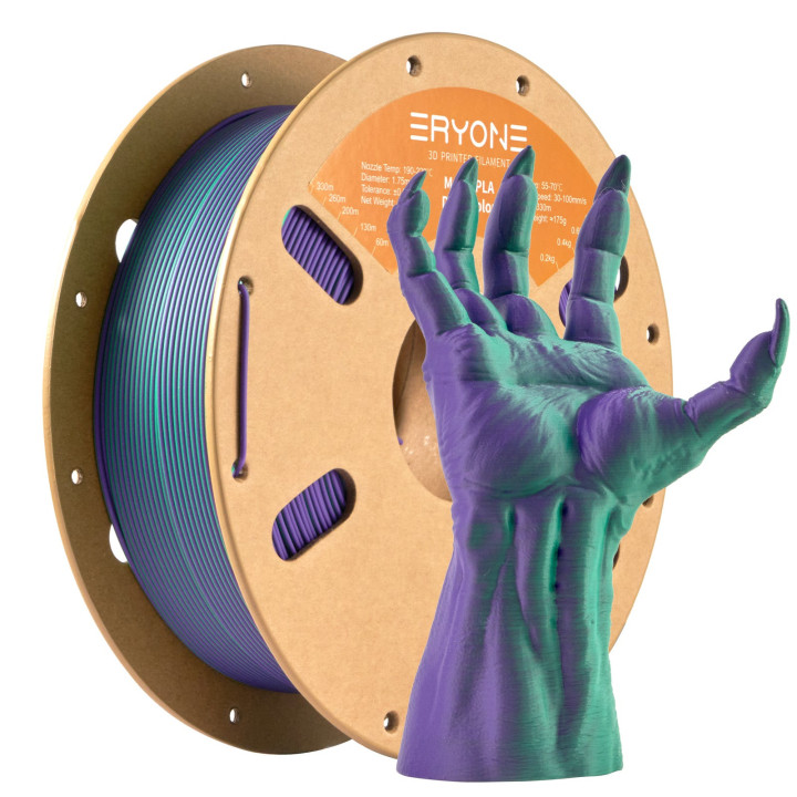 (Pré-commande) Filament PLA Mat Bicolore - 1,75mm±0,03mm (1kg)