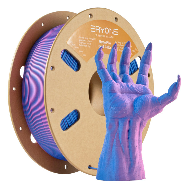 (Pré-commande) Filament PLA Mat Bicolore - 1,75mm±0,03mm (1kg)