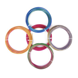 (Pré-vente)(Échantillon) Filament PLA Soie Triple Couleur — 10 mètres, 1,75 mm ±0,03 mm
