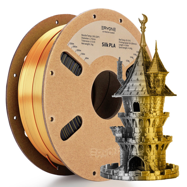 Filament PLA Silk Bicolore - 1,75mm±0,03mm (1kg)