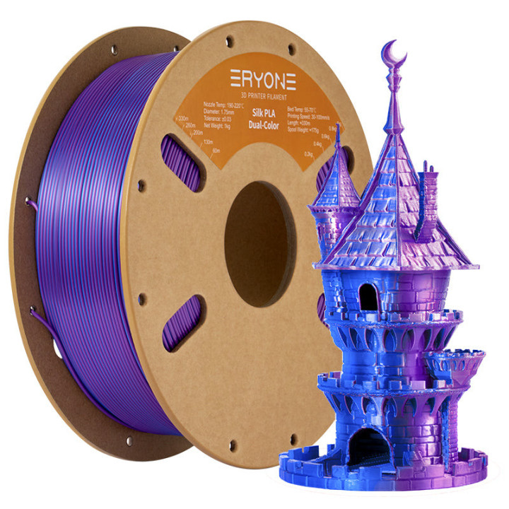 Filament PLA Silk Bicolore - 1,75mm±0,03mm (1kg)