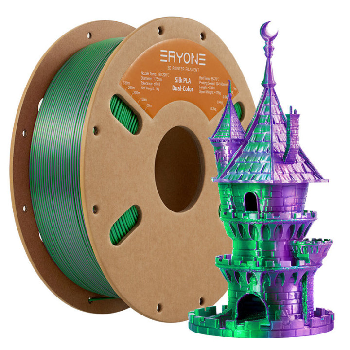 Filament PLA Silk Bicolore - 1,75mm±0,03mm (1kg)