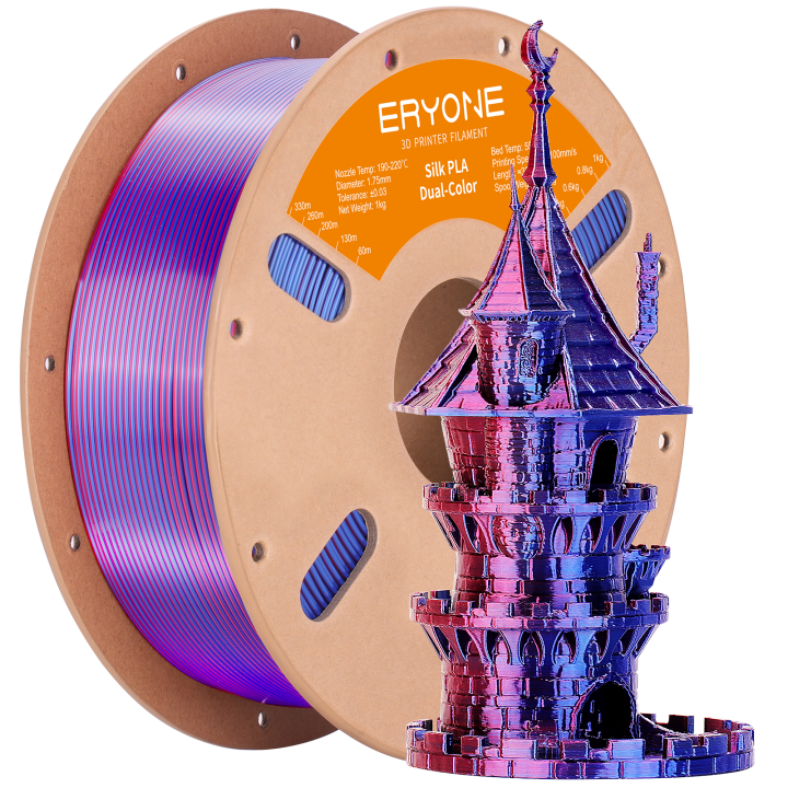 Filament PLA Silk Bicolore - 1,75mm±0,03mm (1kg)